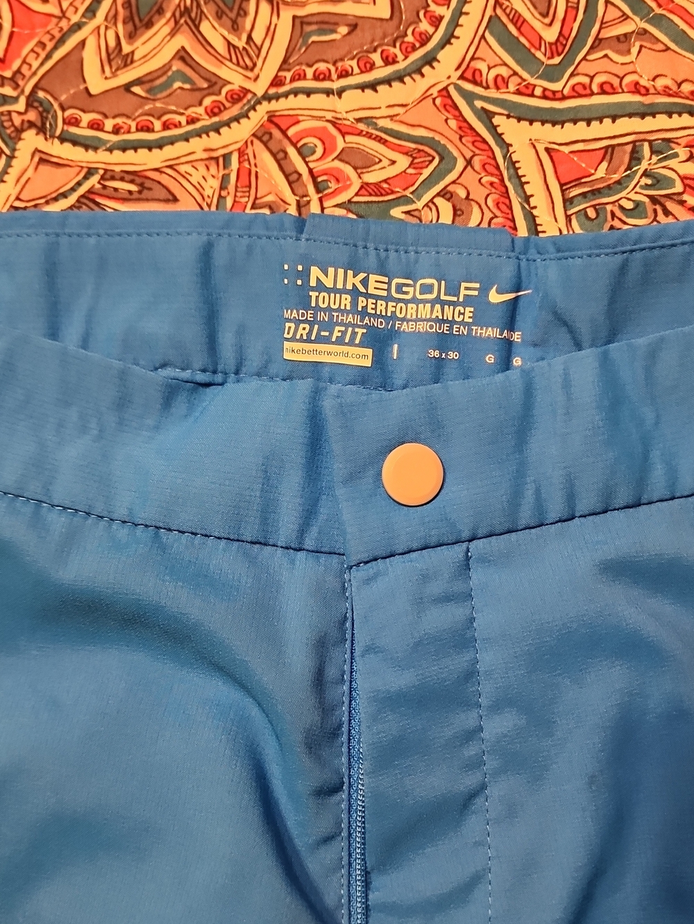 Nike Blue Golf Dri-FIT Tour Performance Pants. Size 36x30